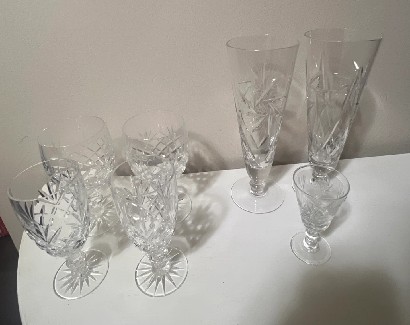 7pc Crystal Glassware Lot