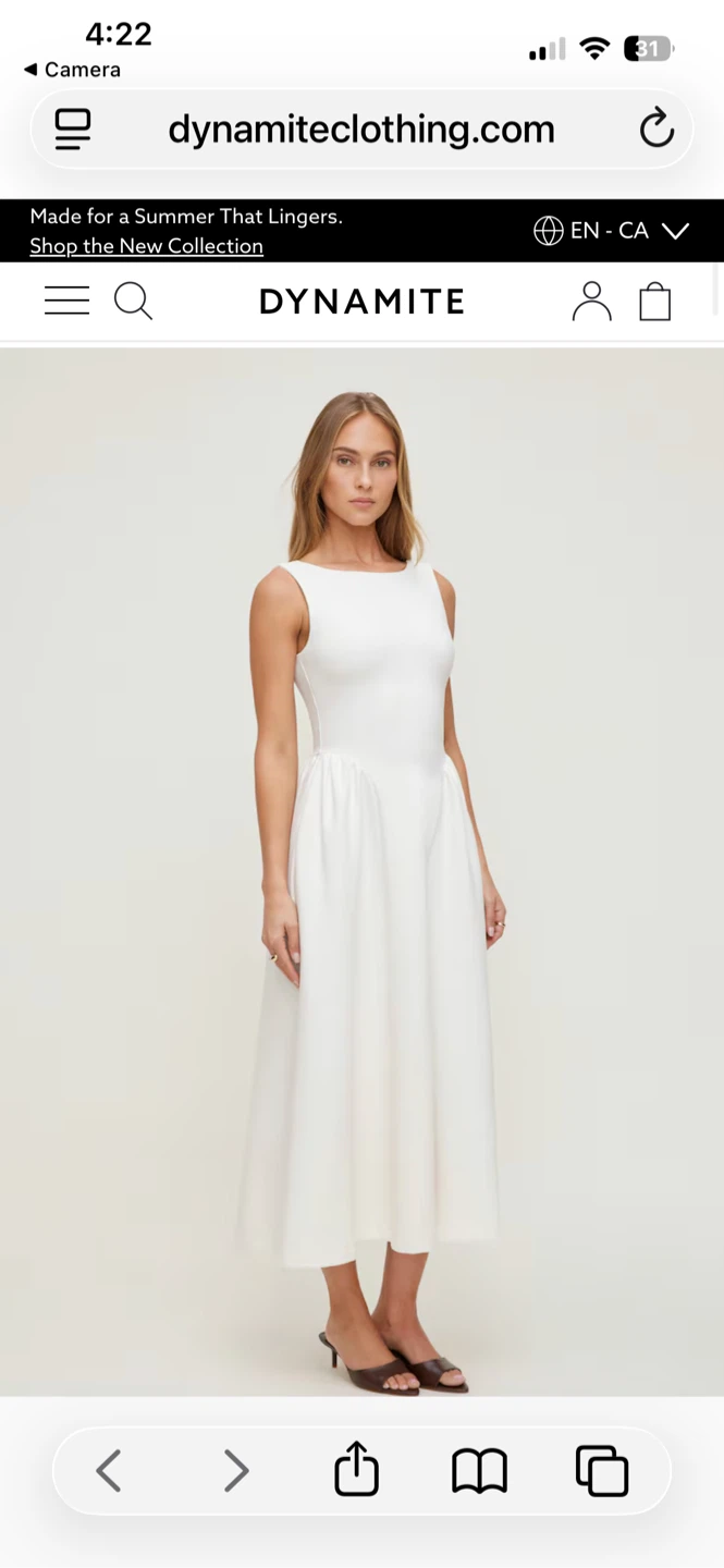 Dynamite Iris Ponte Midi Dress