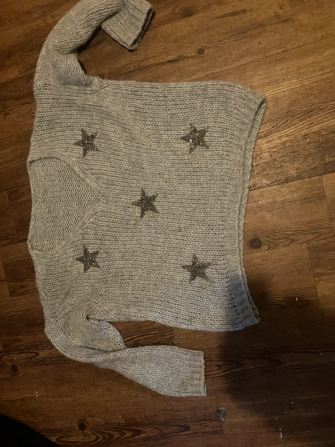 GOLDEN GOOSE Grey Star Knit Sweater - photo 2
