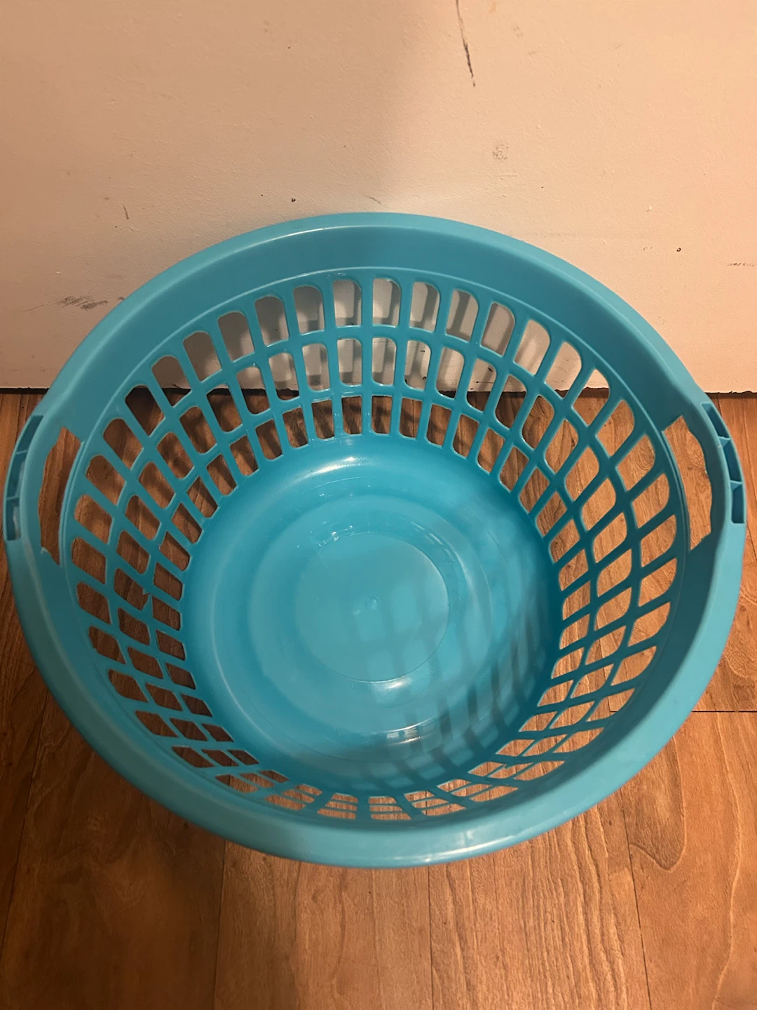 Blue Plastic Laundry Basket