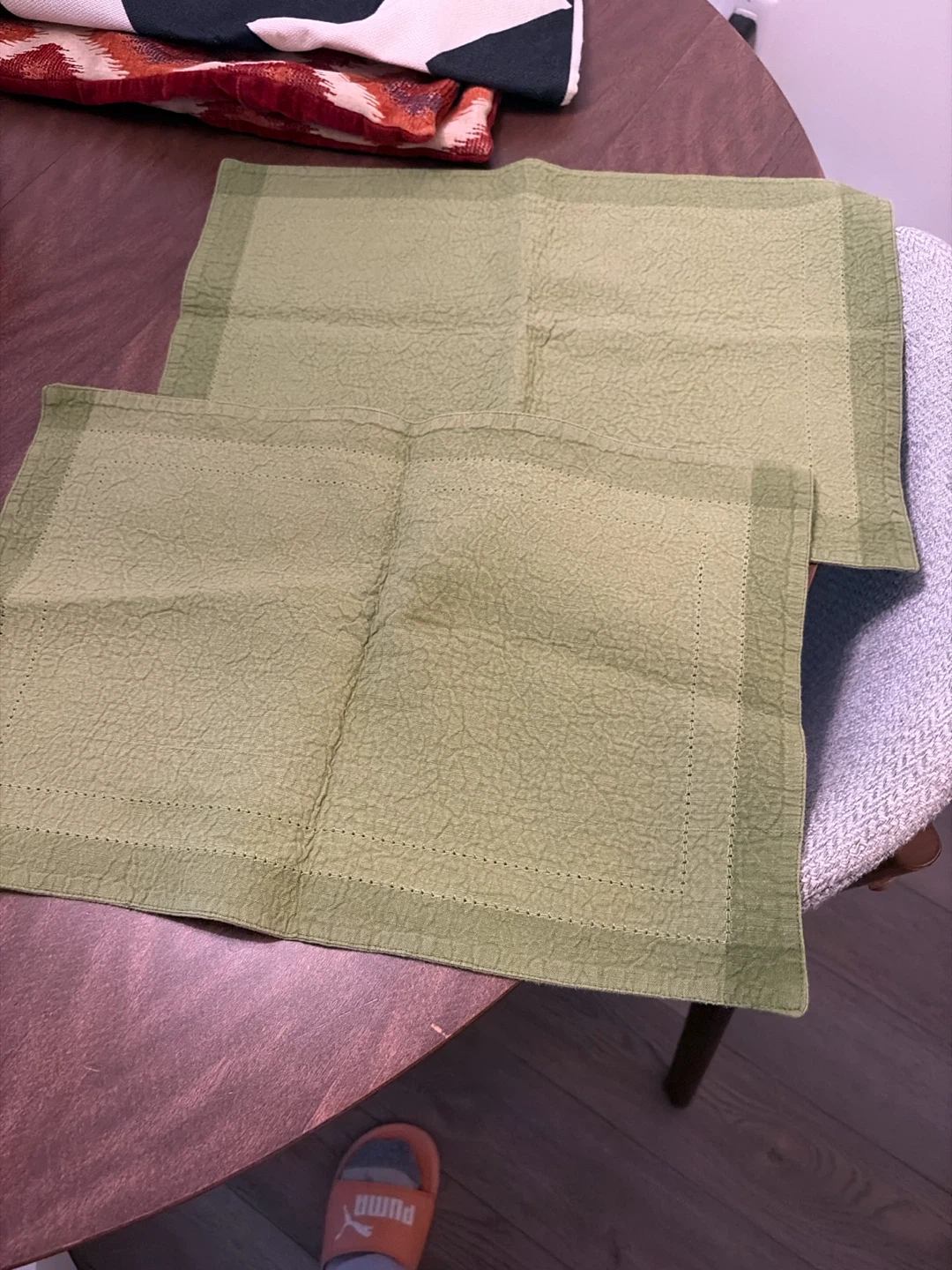 Green Textured Placemats (Set of 2)