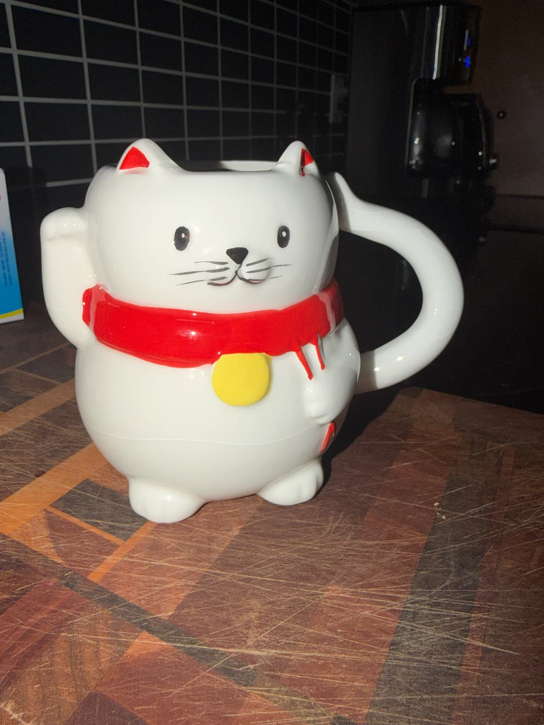 White Maneki Neko Cat Mug