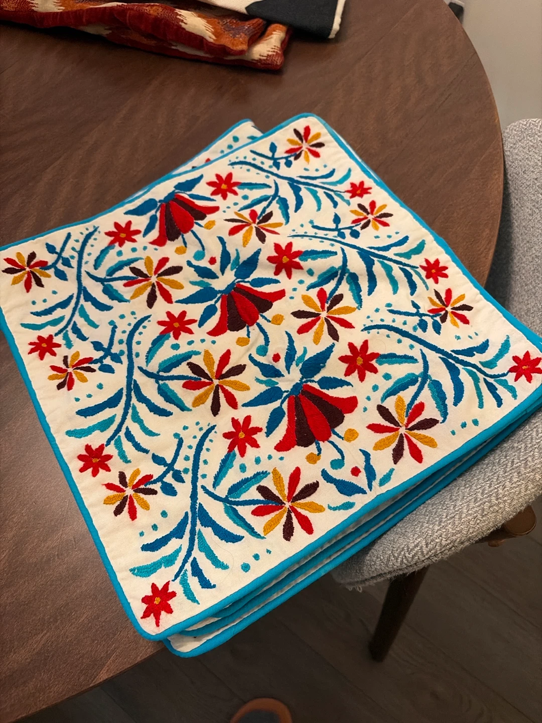 Embroidered Throw Pillow Covers