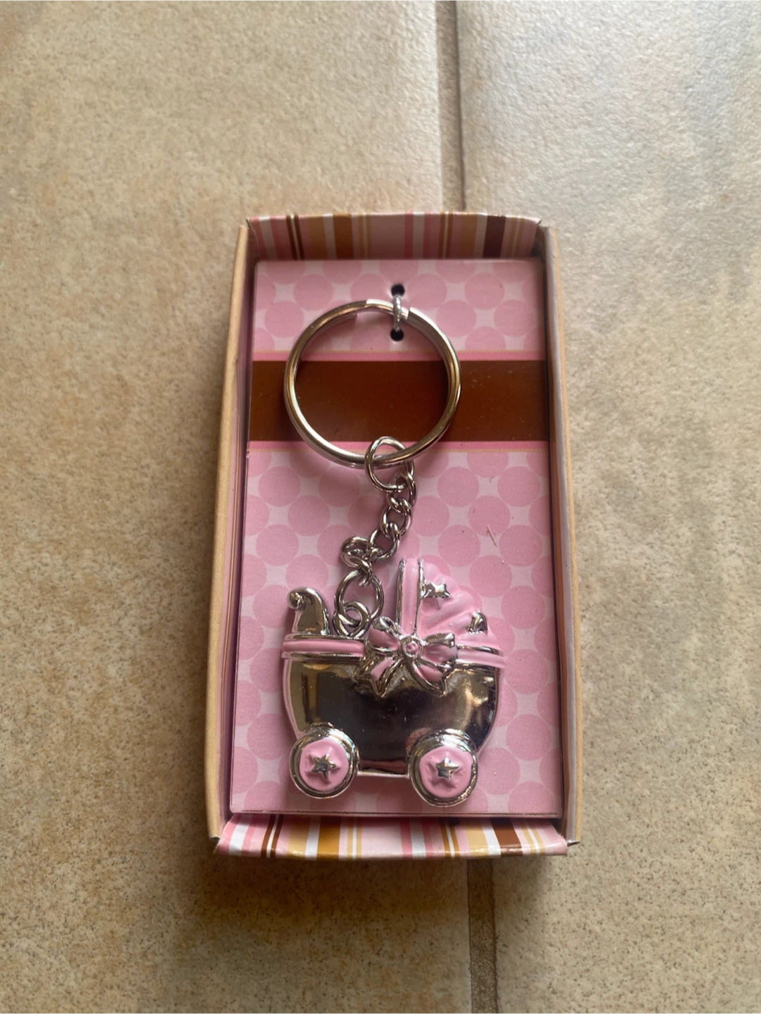 Baby carriage keychain