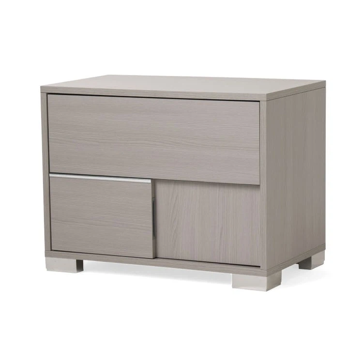 Gray Wood Grain Nightstand - photo 2