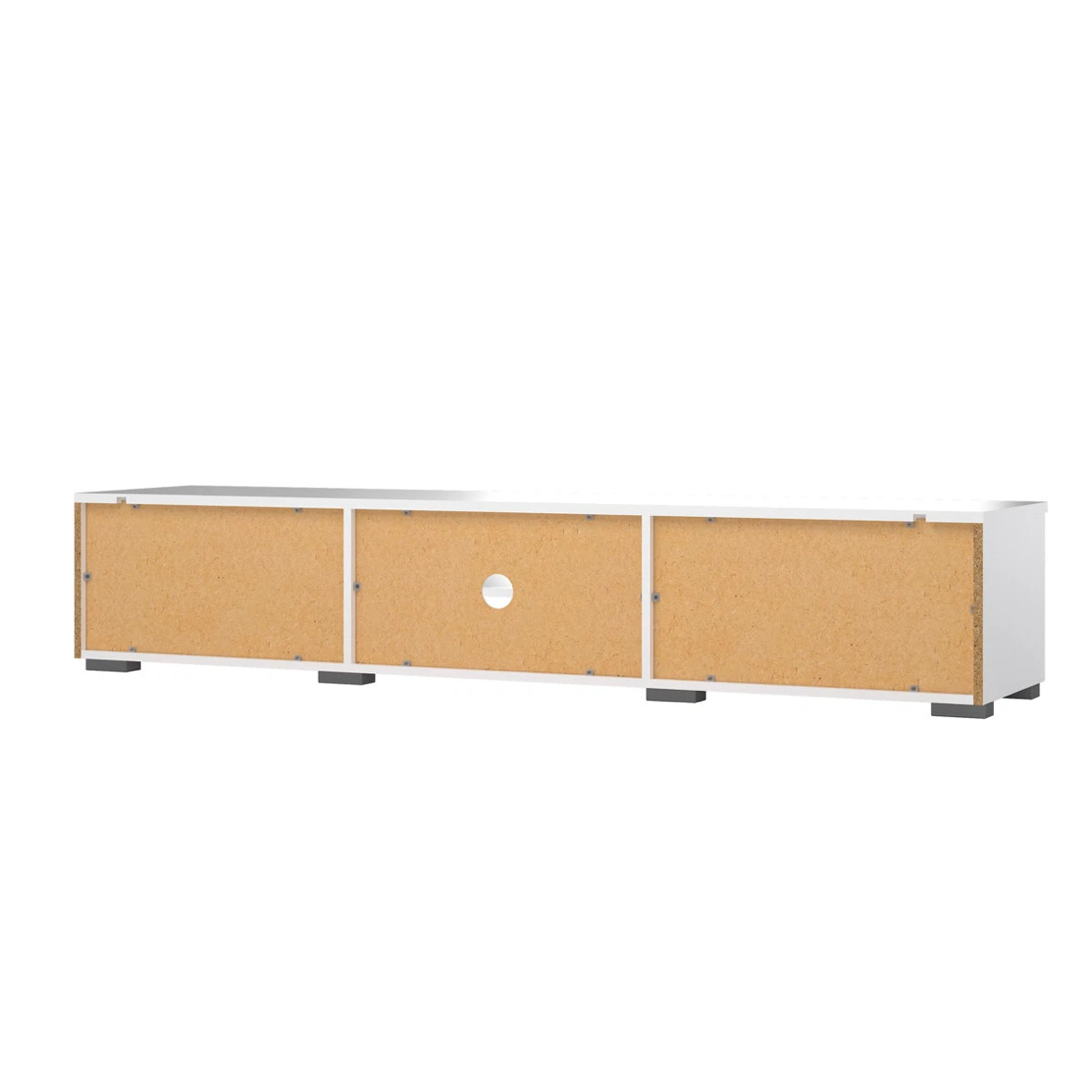 White TV Stand with Storage - photo 3