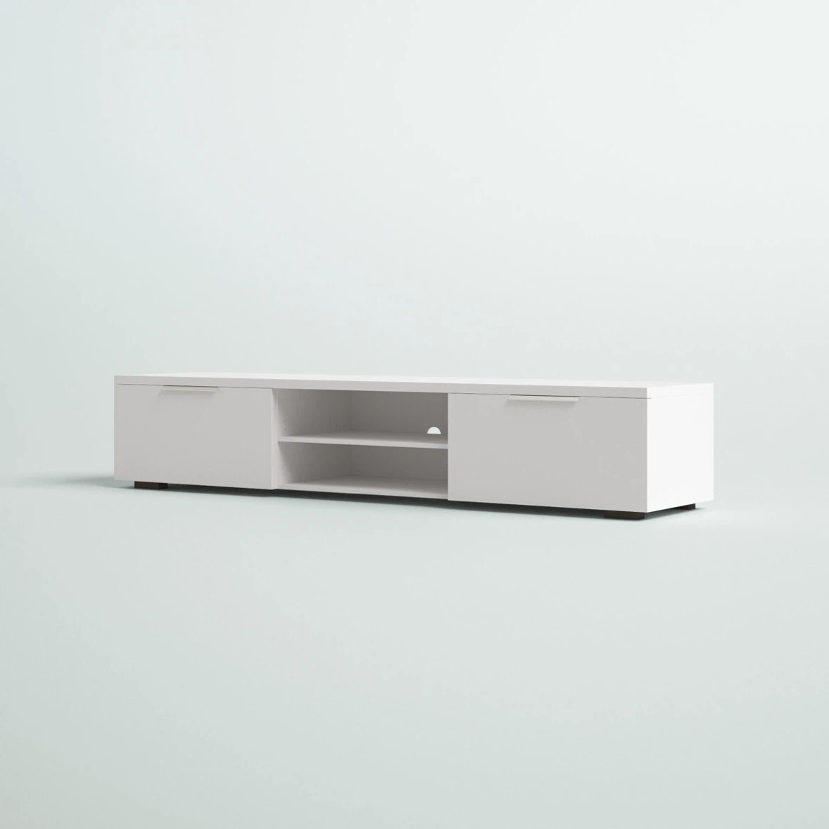 White TV Stand with Storage - photo 4