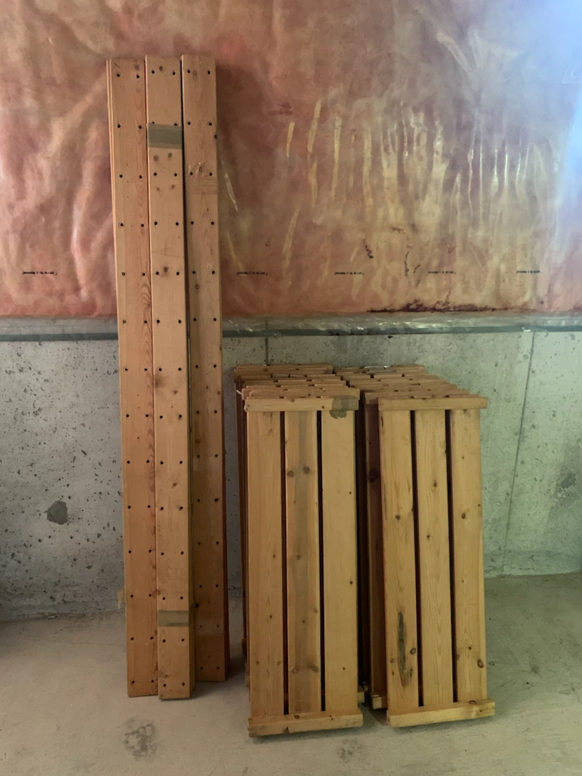 3 Wood Storage Shelving Units