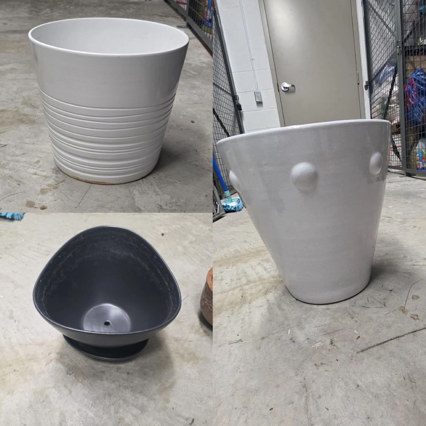 White Ceramic Planter Pots