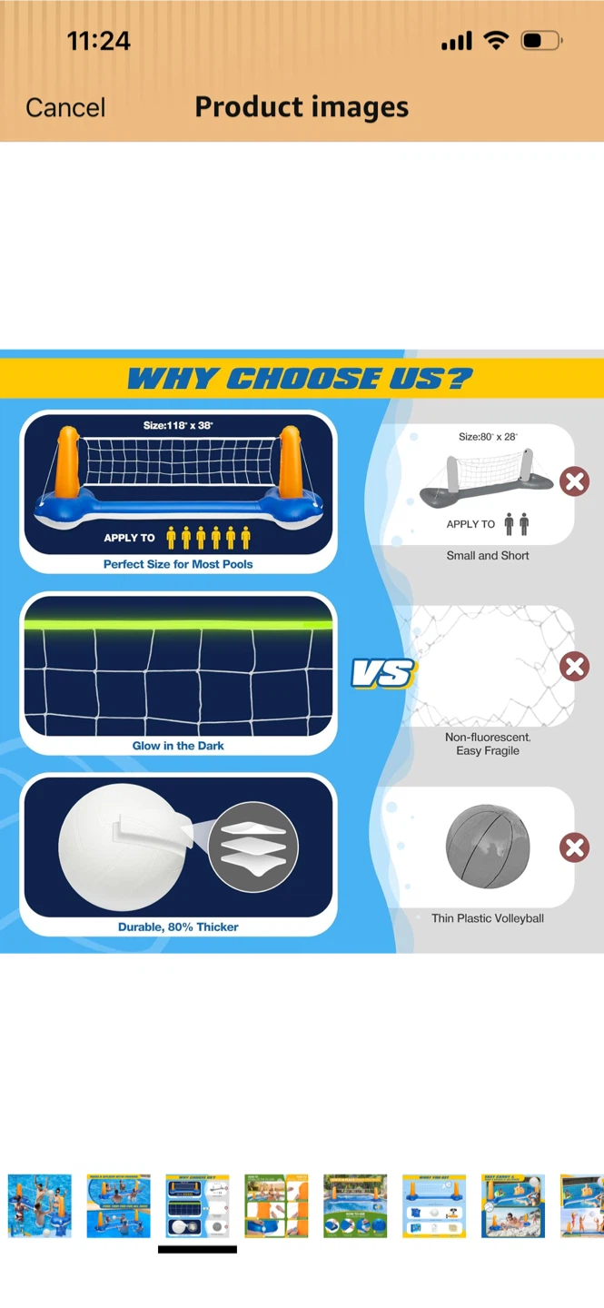 New-Inflatable Volleyball Court for Pool or Beach - photo 3