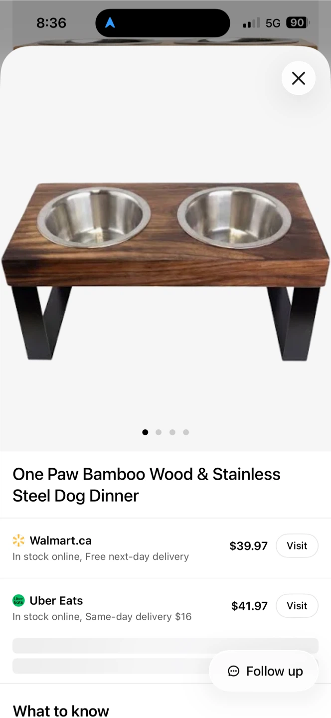 Elevated Dog Bowls - Wood & Stainless Steel - photo 2