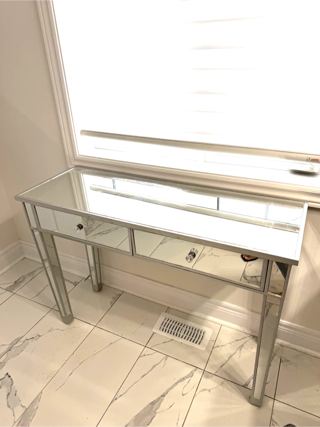 Mirrored Console Table with 2 Drawers