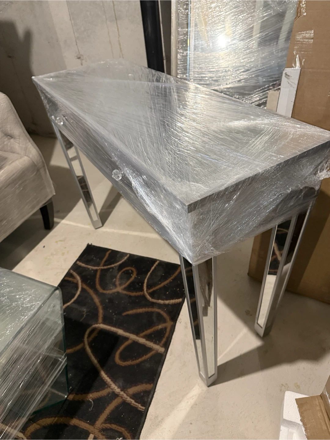 Mirrored Console Table with 2 Drawers - photo 4