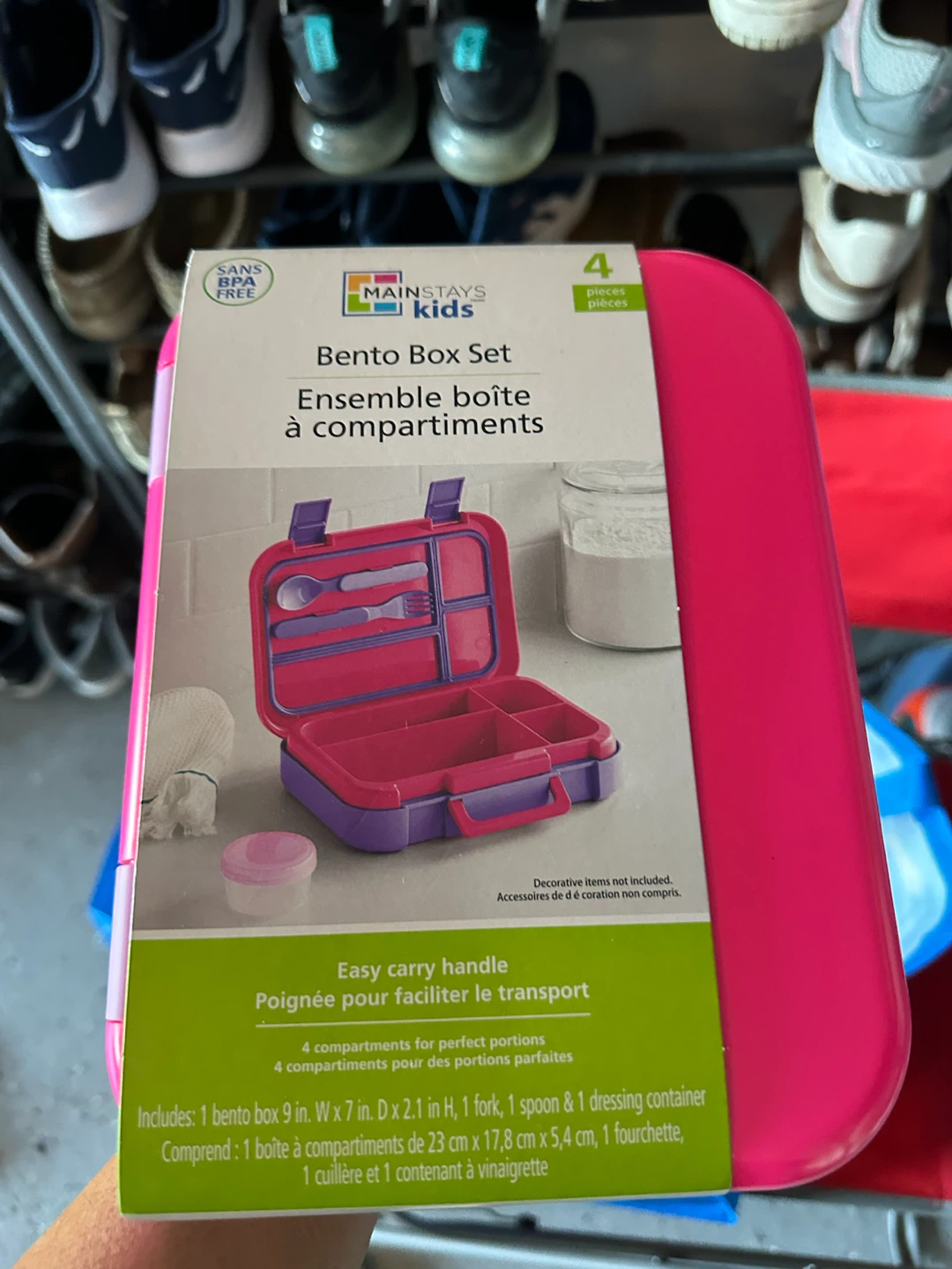 Mainstays Kids Bento Box Set with Cutlery and thermos food jars