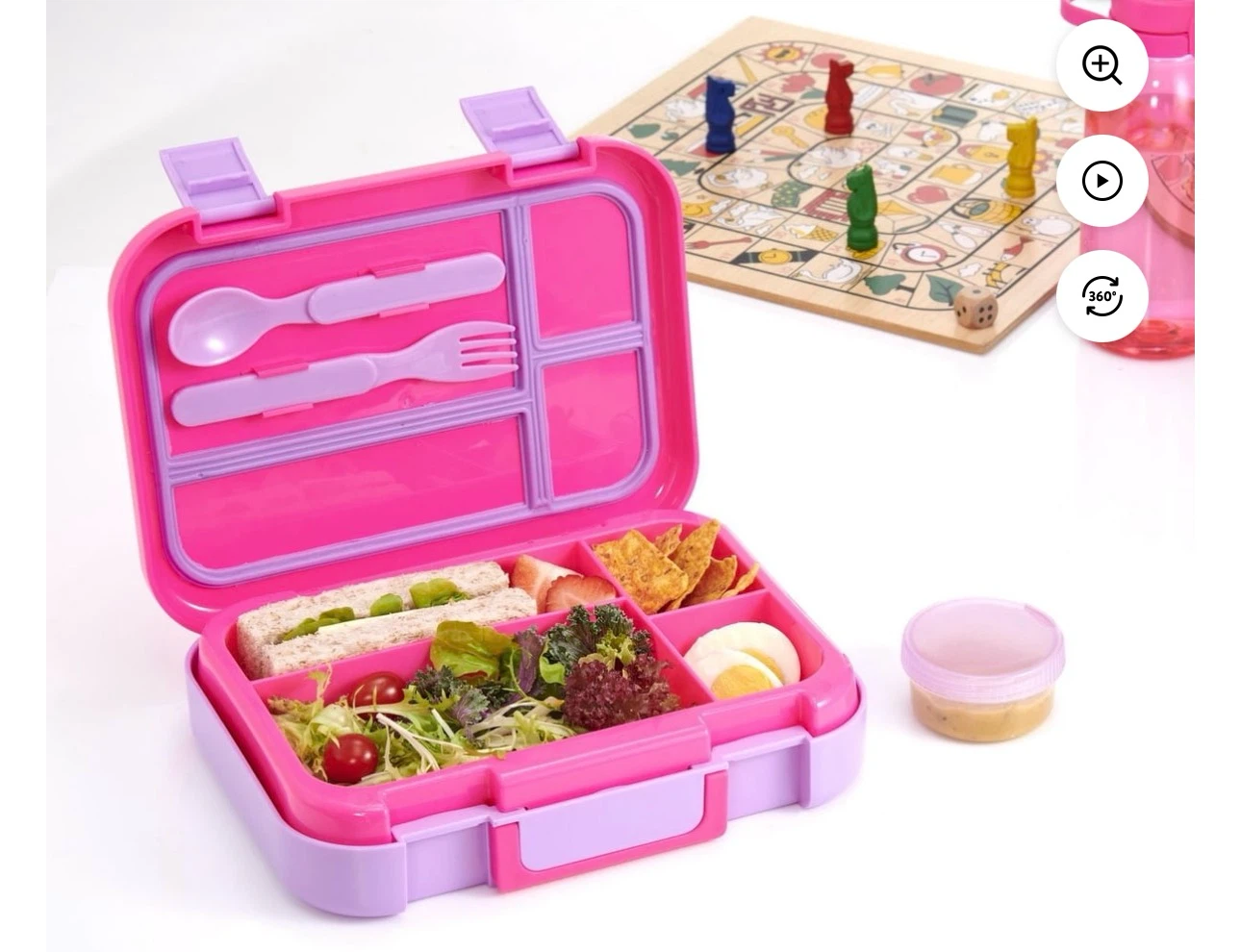 Mainstays Kids Bento Box Set with Cutlery and thermos food jars - photo 2
