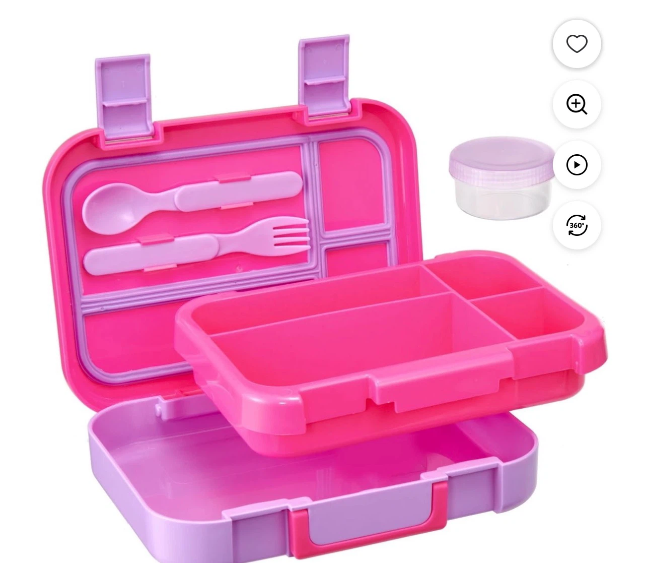 Mainstays Kids Bento Box Set with Cutlery and thermos food jars - photo 3