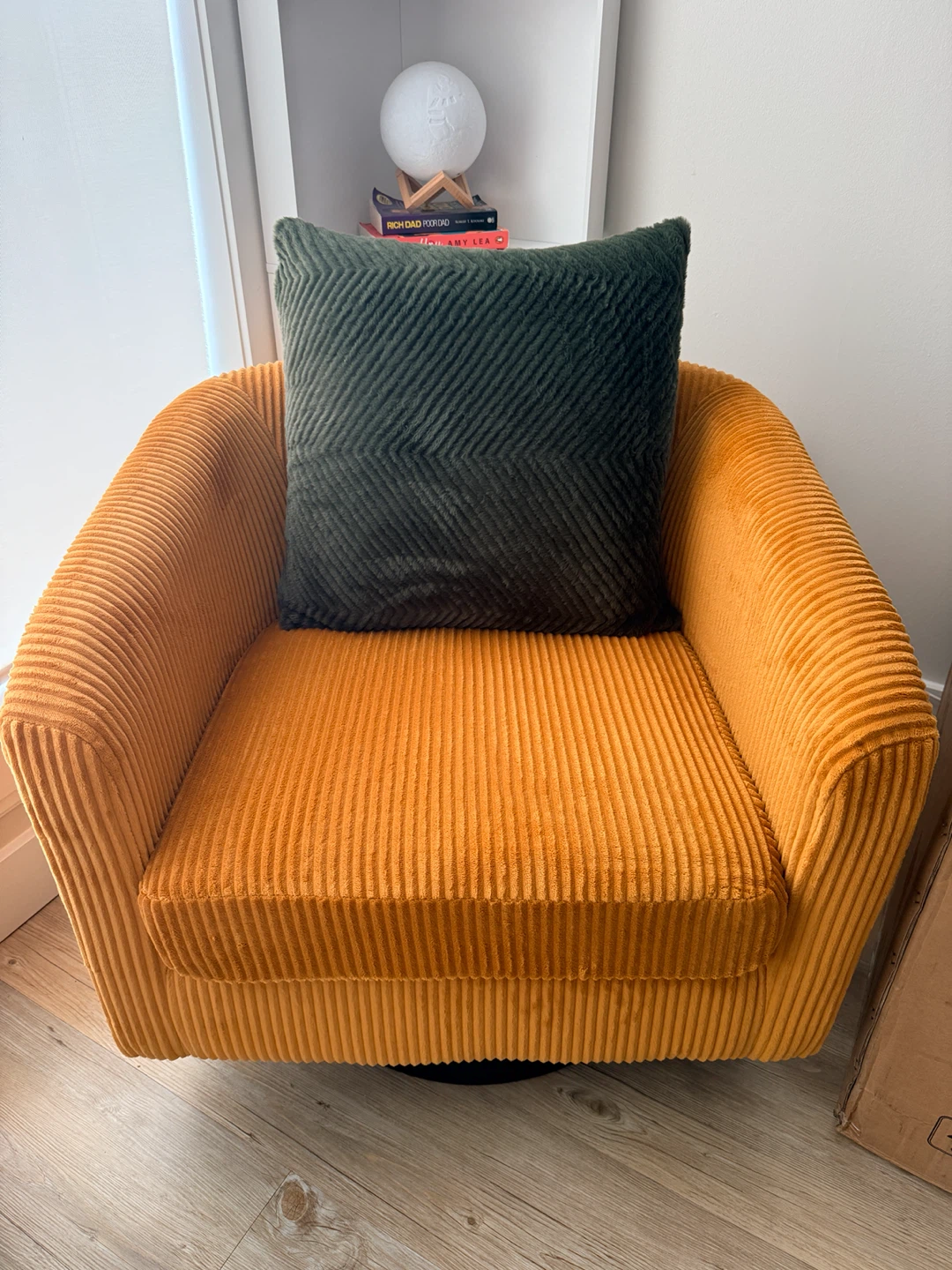 Unopened… Unassembled (In Box)… Swivel Barrel Accent Chairs
