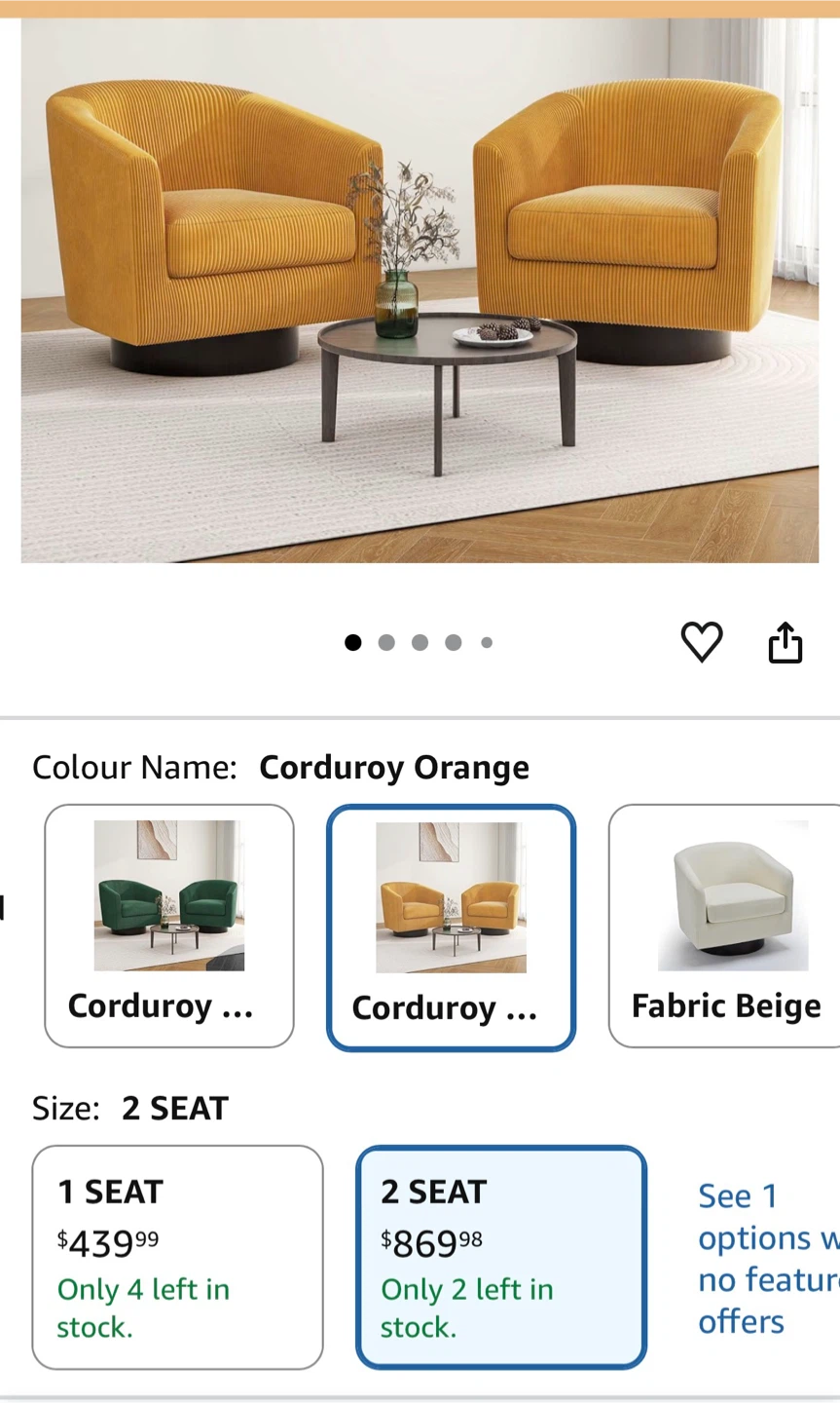 Unopened… Unassembled (In Box)… Swivel Barrel Accent Chairs - photo 4