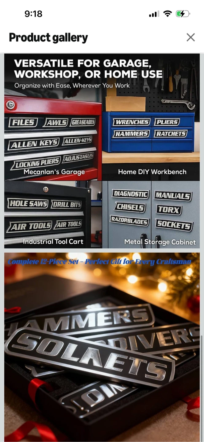 New-Magnetic Toolbox Labels with Work Gloves - photo 5
