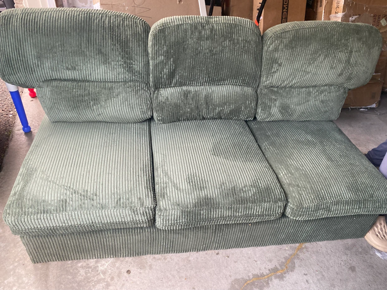 Green Corduroy Sofa