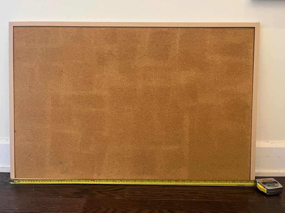 Cork Bulletin Board with Wooden Frame