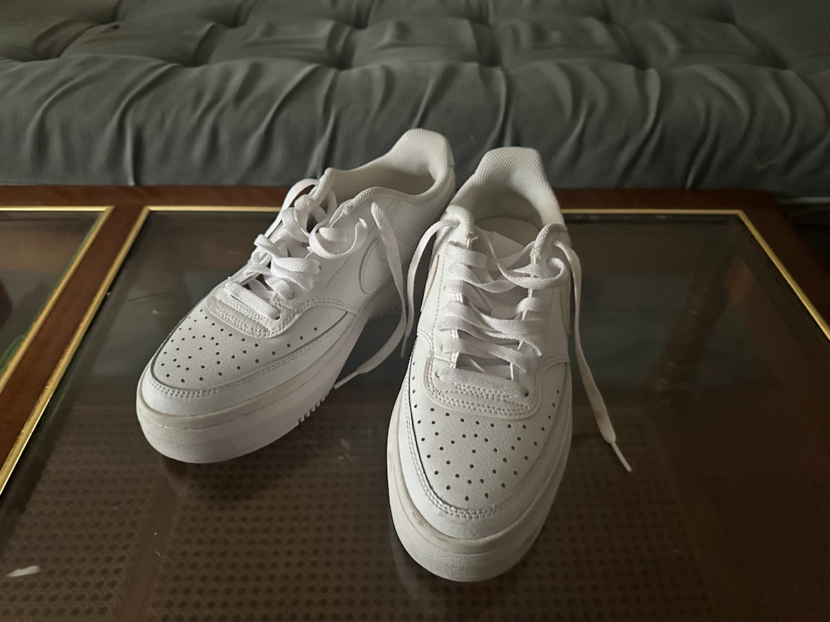 Nike Air Force 1 Sage Low White Platform Sneakers - photo 2