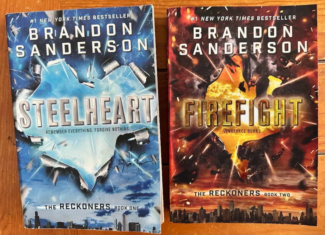 Brandon Sanderson Reckoners Books: Steelheart & Firefight