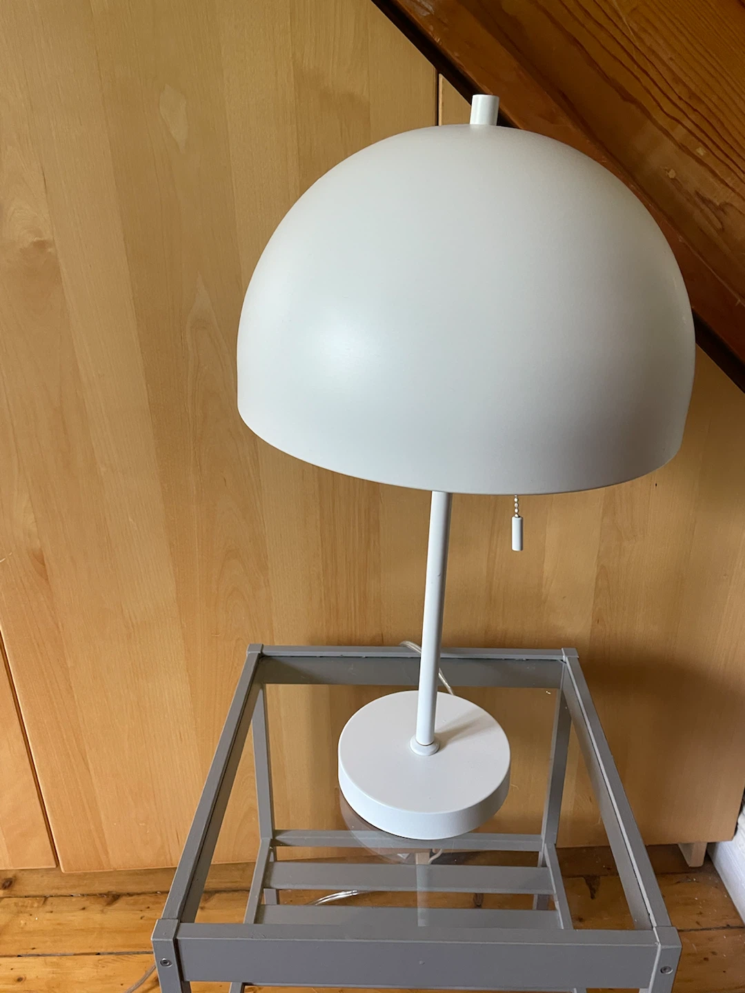 Modern White Dome Table Lamp – Excellent Condition