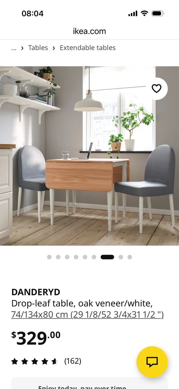 Ikea drop-leaf table with 4 chairs - DANDERYD & VOXLÖV - photo 3