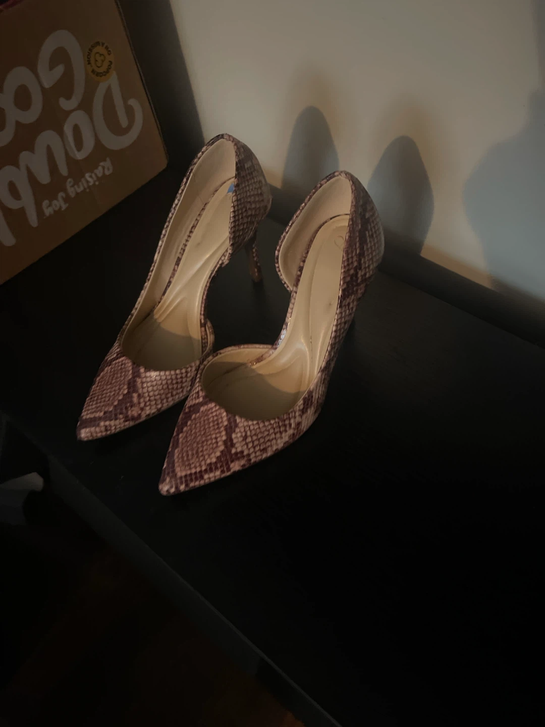 Women's Snakeskin Print Heels - photo 2