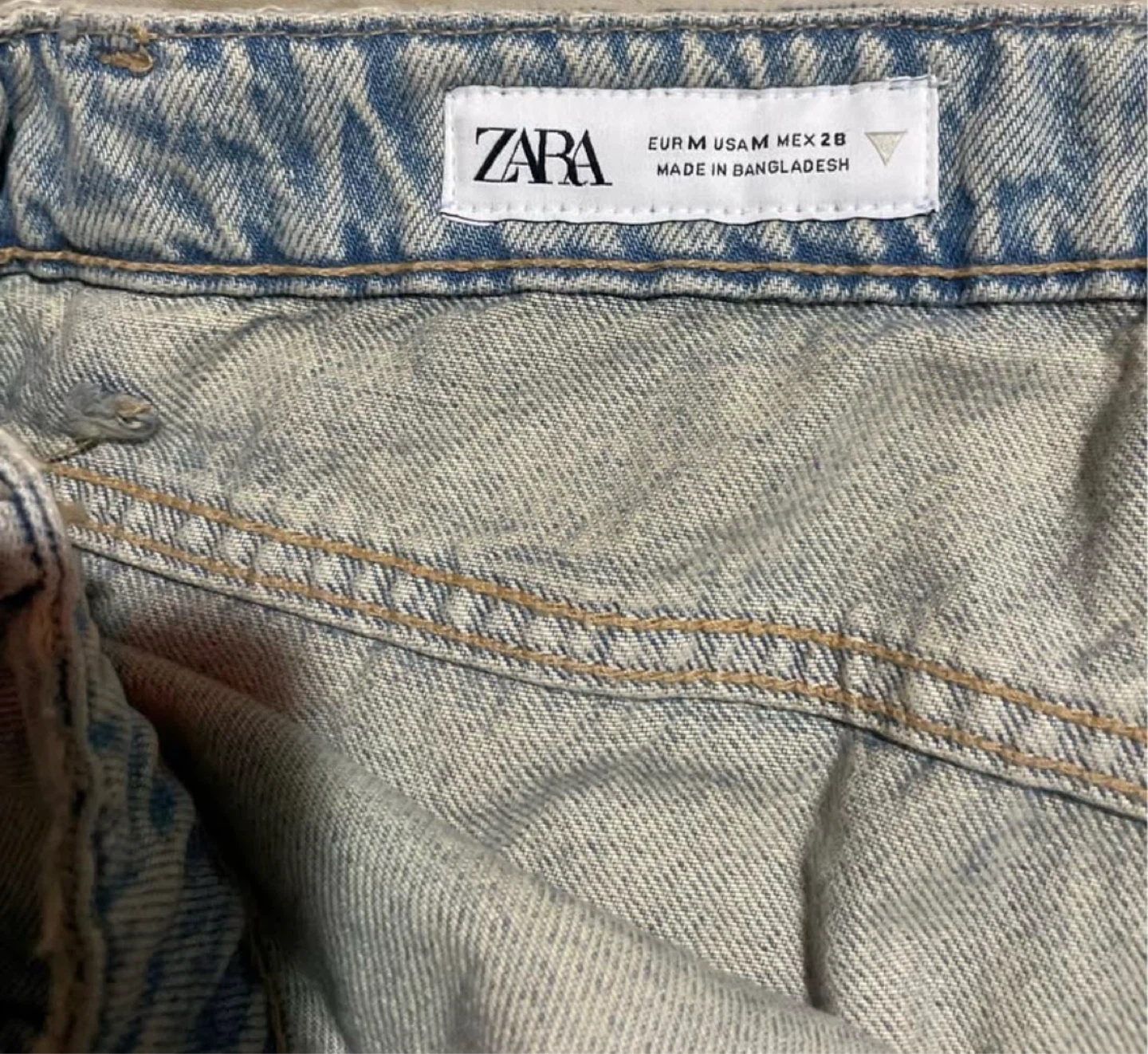 Zara Denim Cargo Mini Skirt