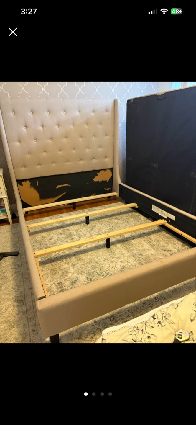 Upholstered Queen Bed Frame - photo 2