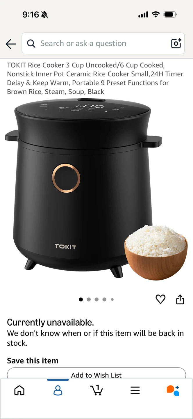 TOKIT Rice Cooker 3 cups steam soup ceramic - photo 4