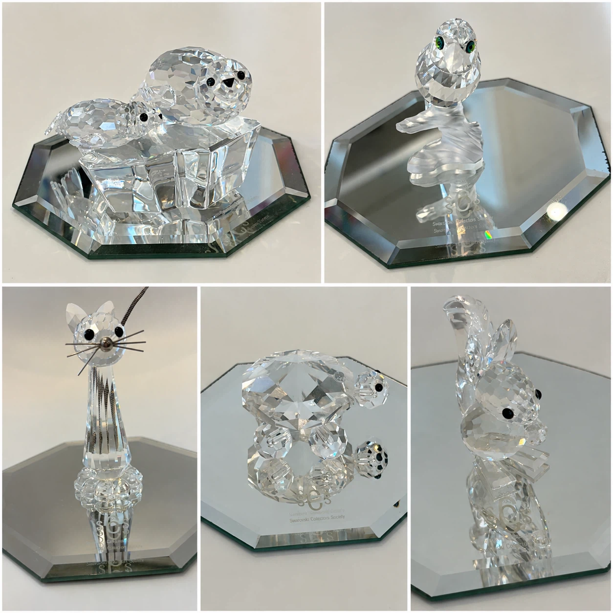 Swarovski Crystal Animal Figurines (set of 5)