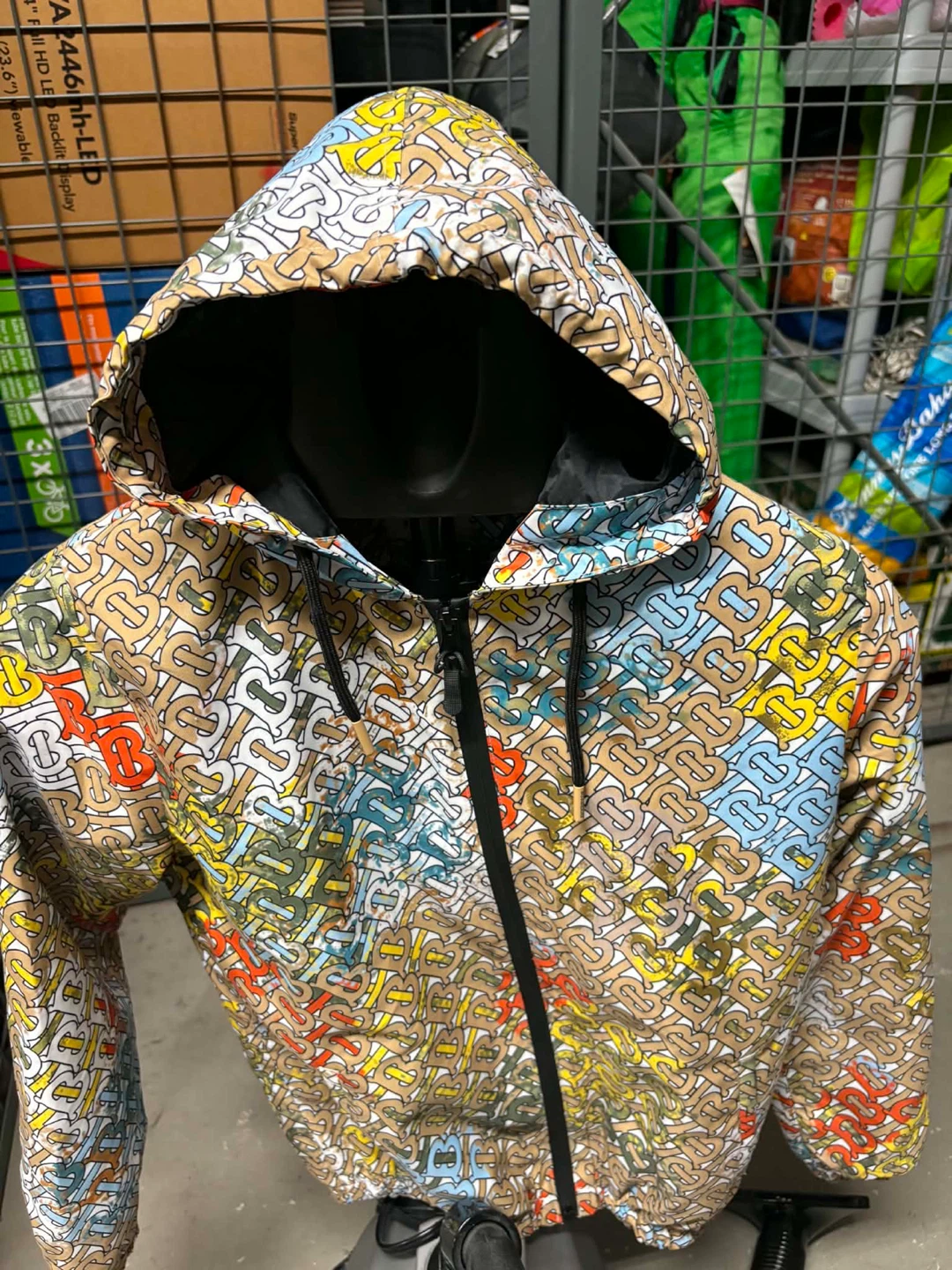 Burberry Monogram Print Hooded Jacket