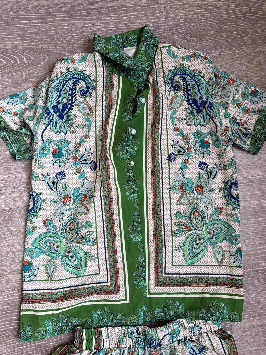 Women's Paisley Print Short Set - photo 3