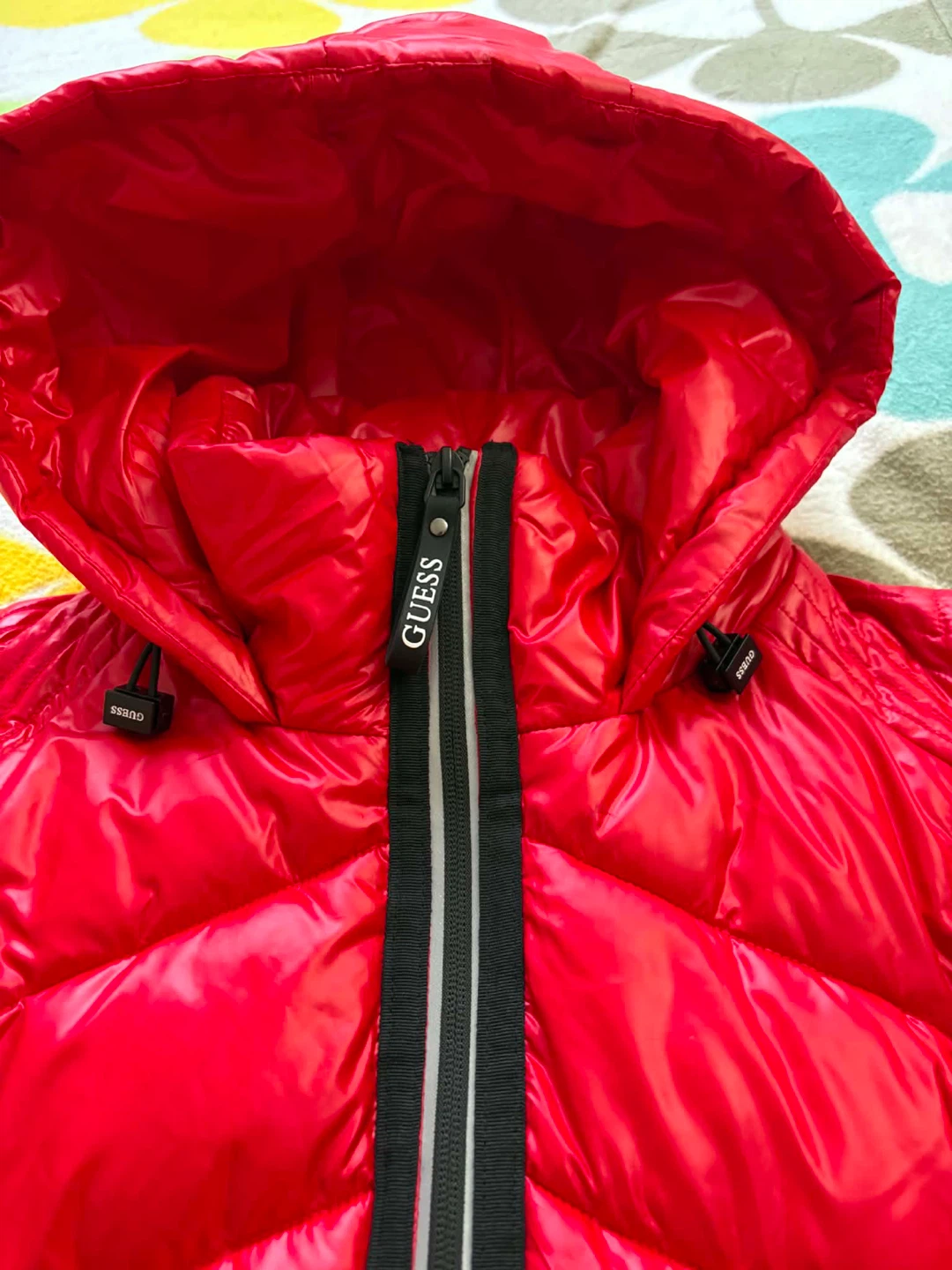 Guess Puffer Jacket - Red - photo 2
