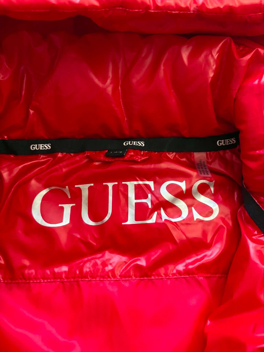 Guess Puffer Jacket - Red - photo 3