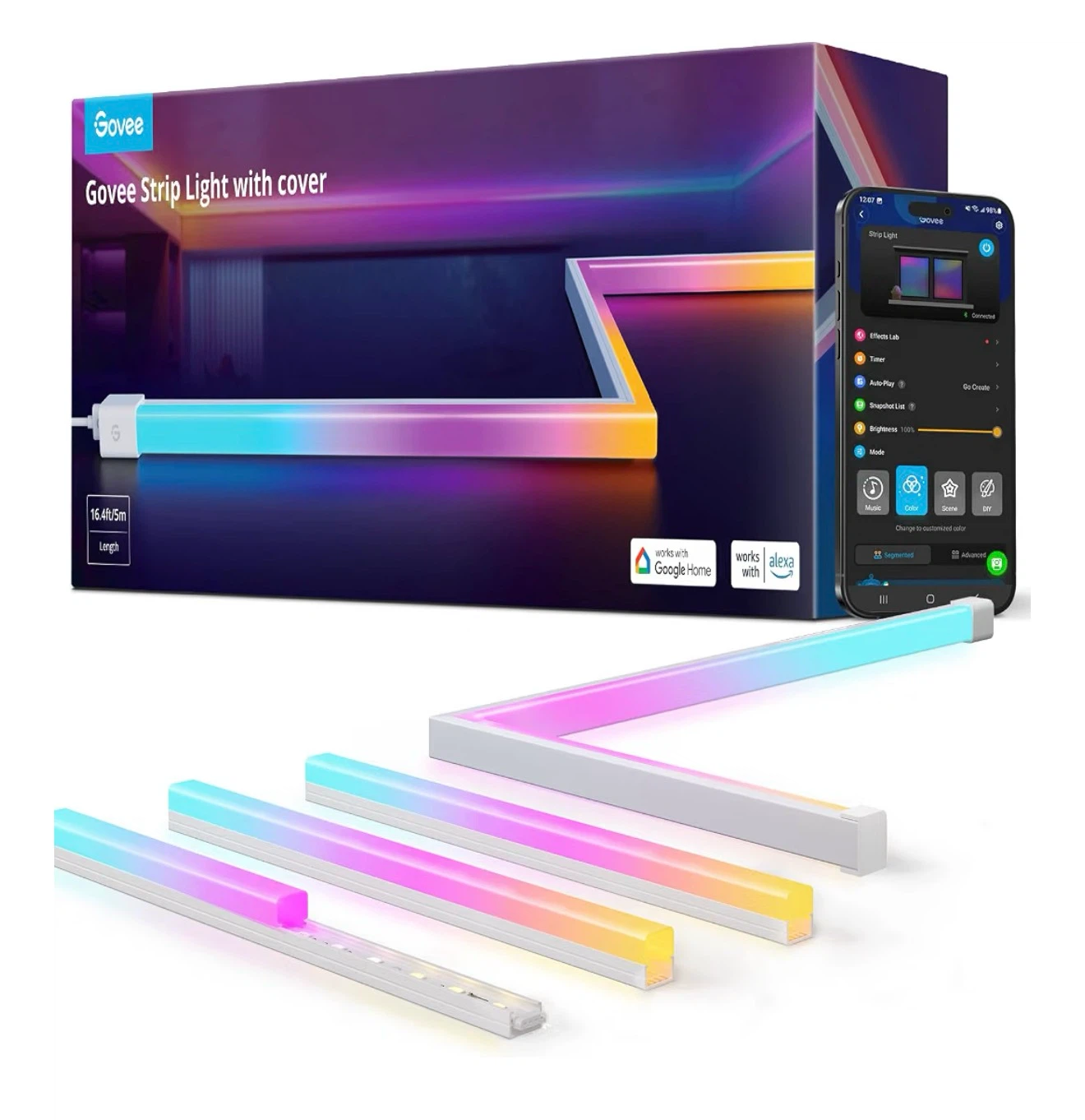 Govee Strip Light with Cover 16.4ft/5m