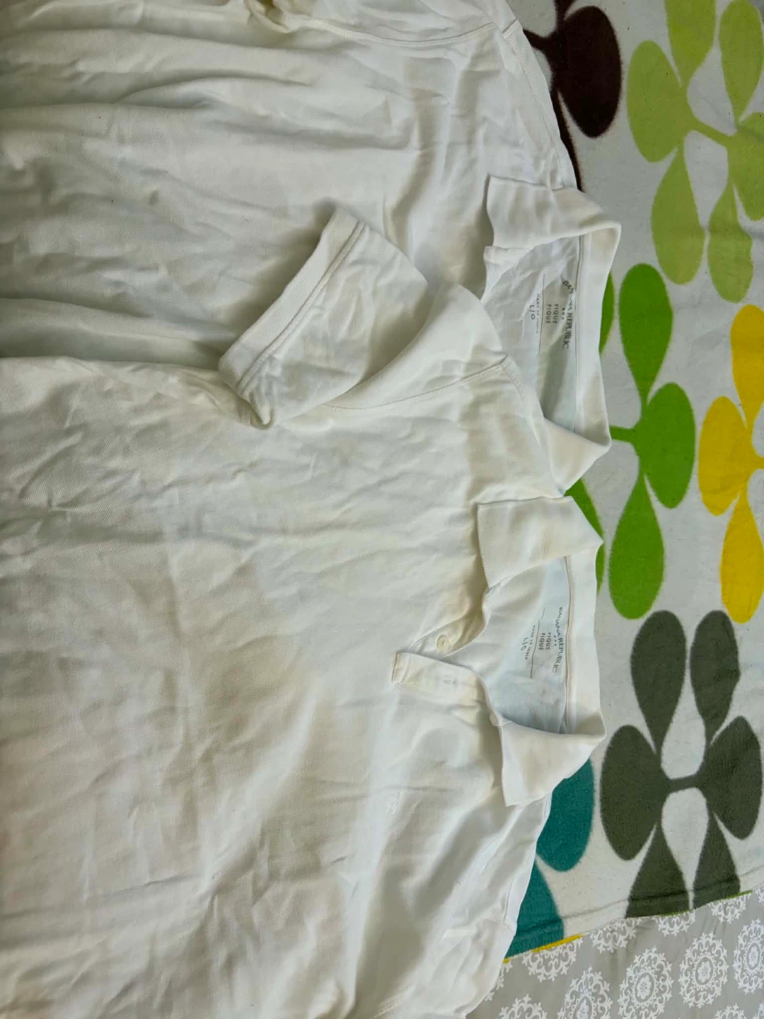 Banana Republic White Pique Polo Shirts - L ( 5 Pack)