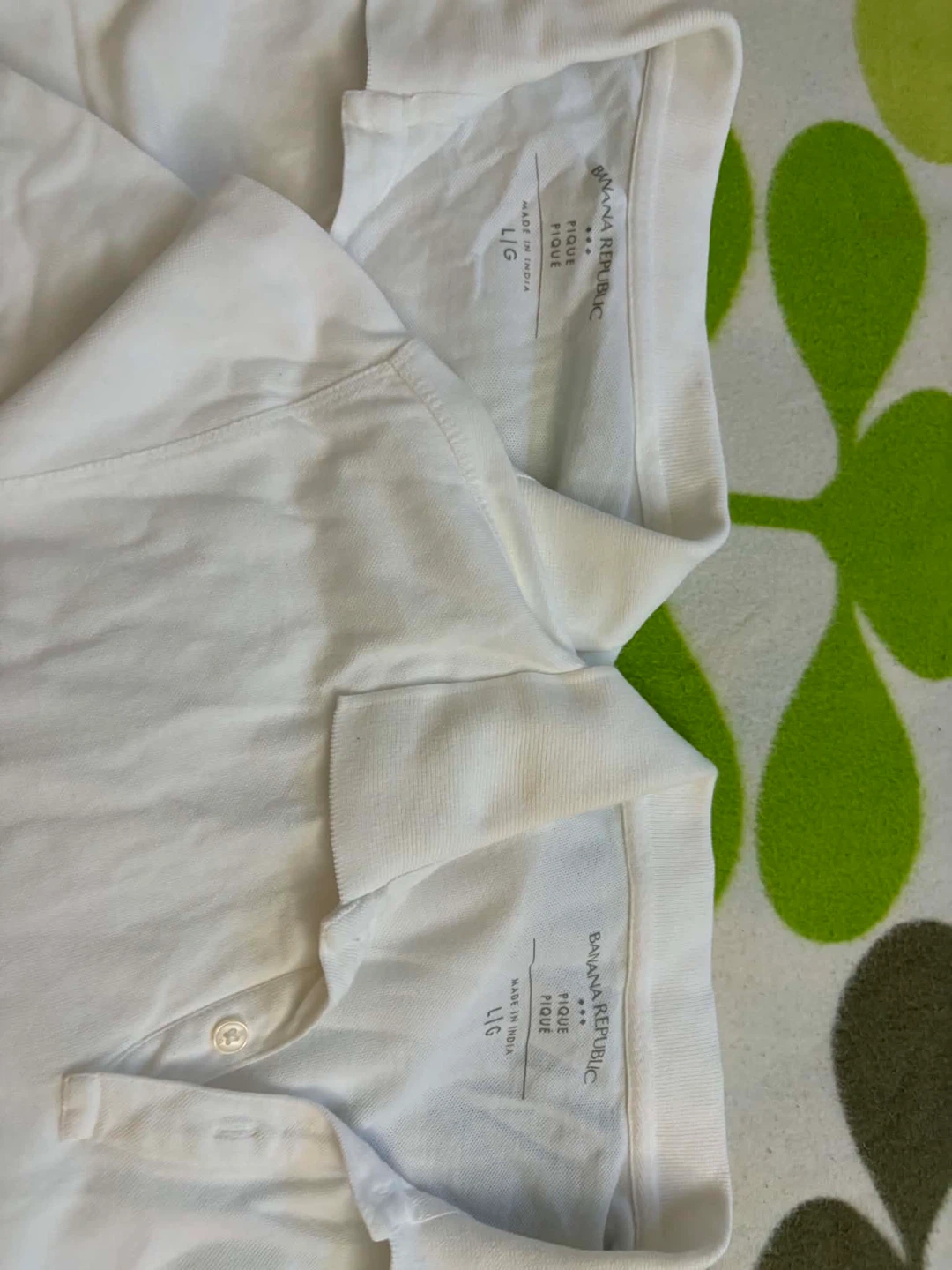 Banana Republic White Pique Polo Shirts - L ( 5 Pack) - photo 2