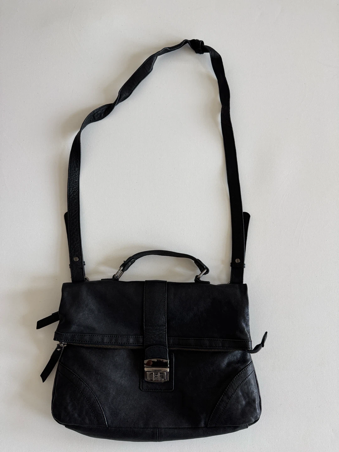 Danier Black Genuine Leather Crossbody Bag - photo 3