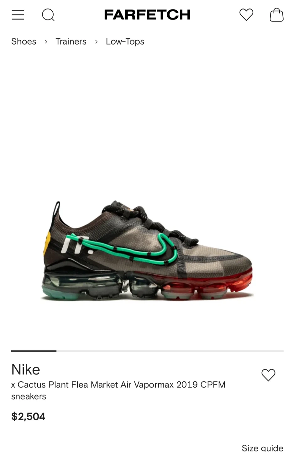 RARE!!!! Nike x Cactus Plant Flea Market Air VaporMax Sneakers - photo 2