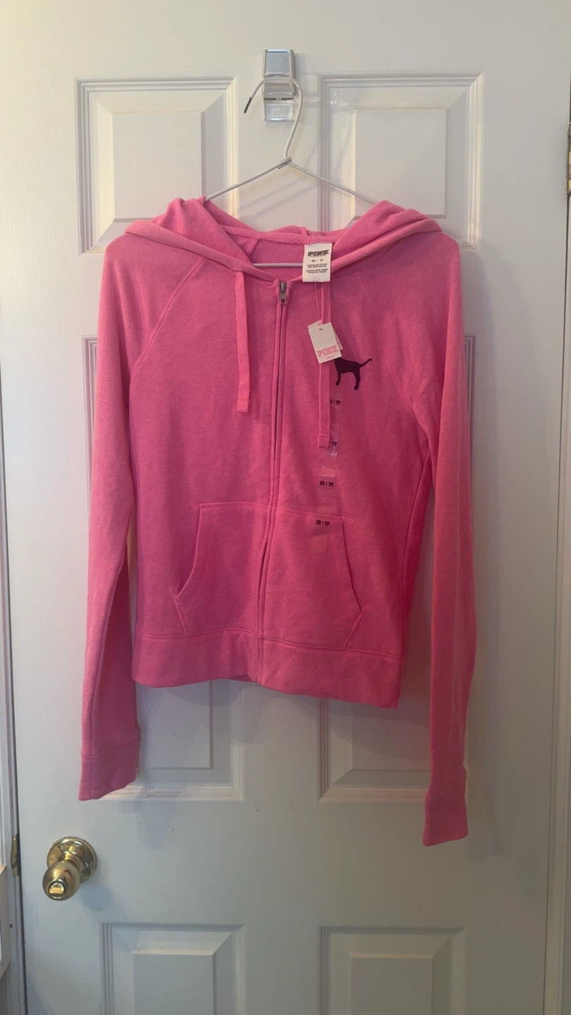 Pink Victoria's Secret Zip-Up Hoodie