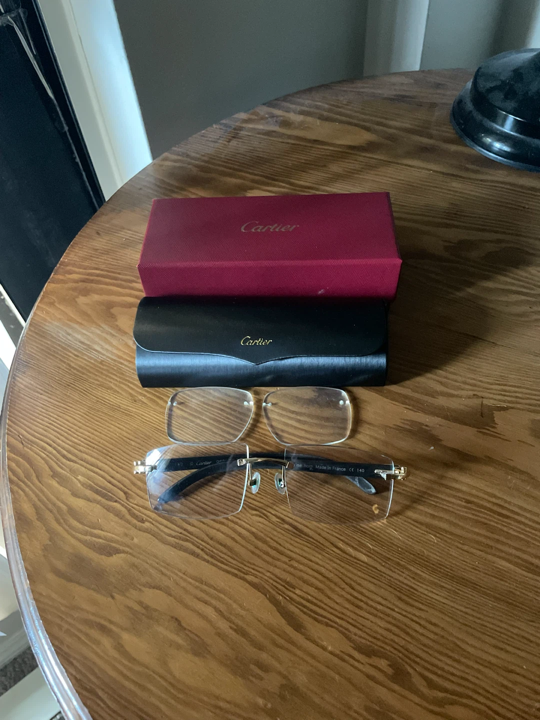 Cartier Rimless Glasses with Case and Box