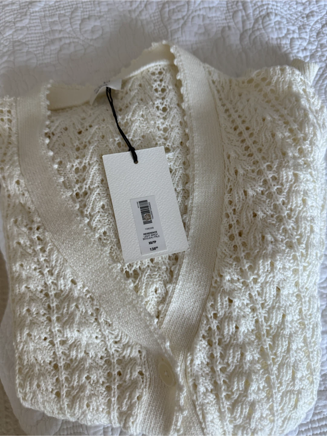 Aritzia wilfred reverance crochet sweater nwt small