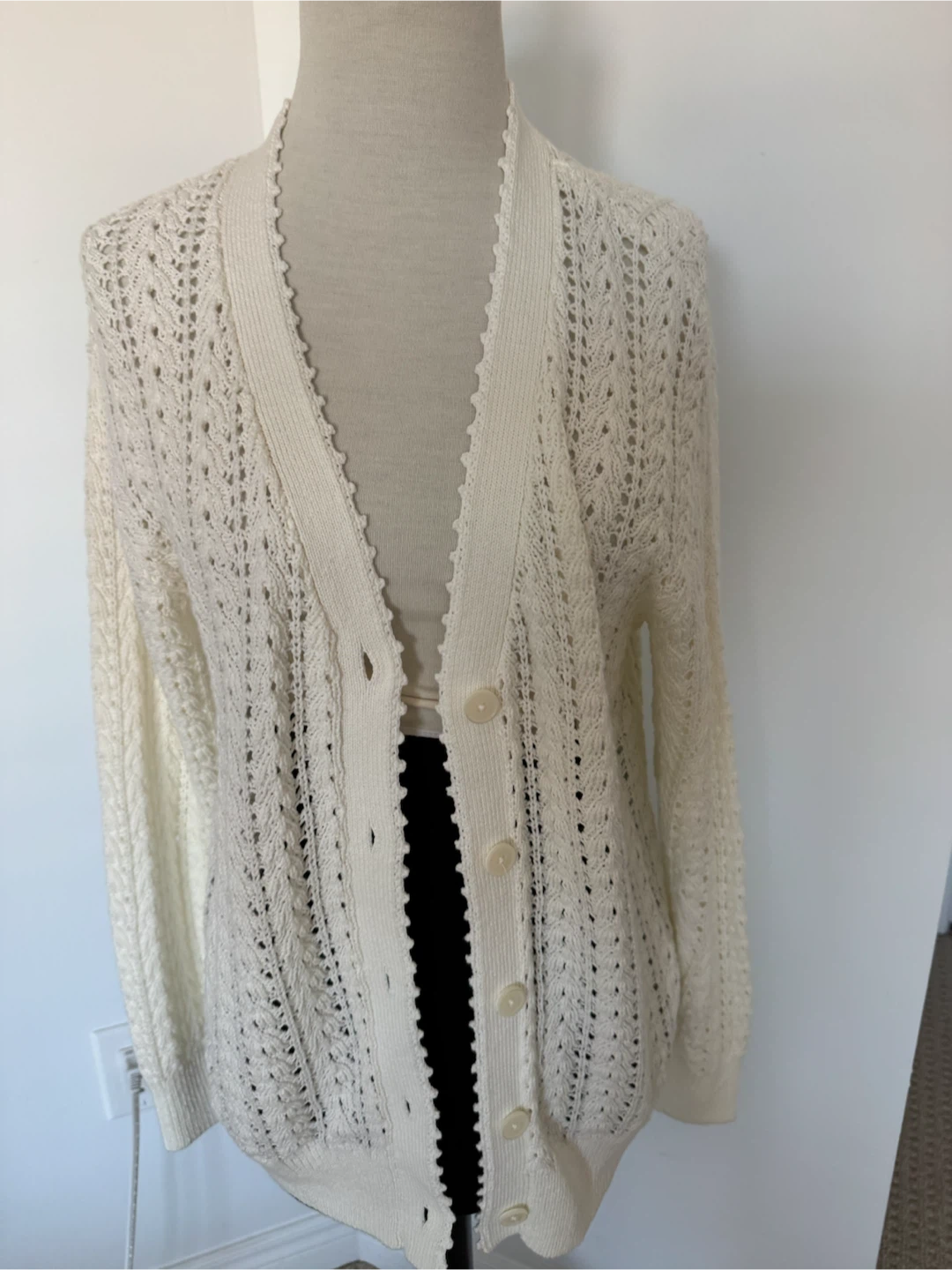 Aritzia wilfred reverance crochet sweater nwt small - photo 2