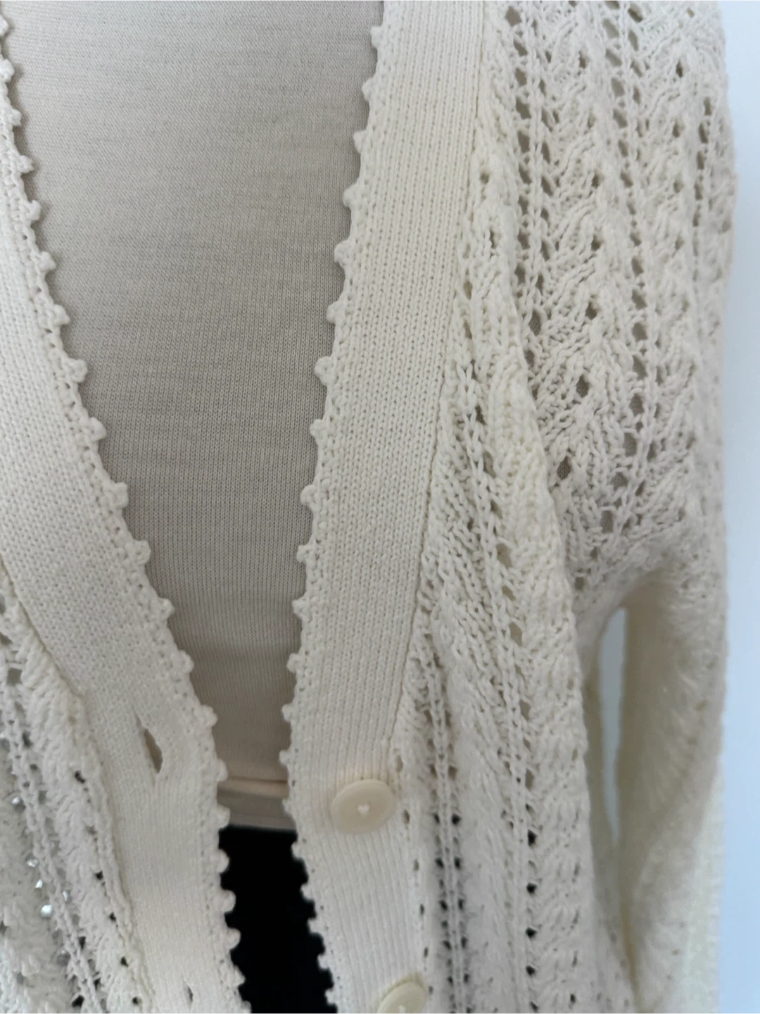 Aritzia wilfred reverance crochet sweater nwt small - photo 3