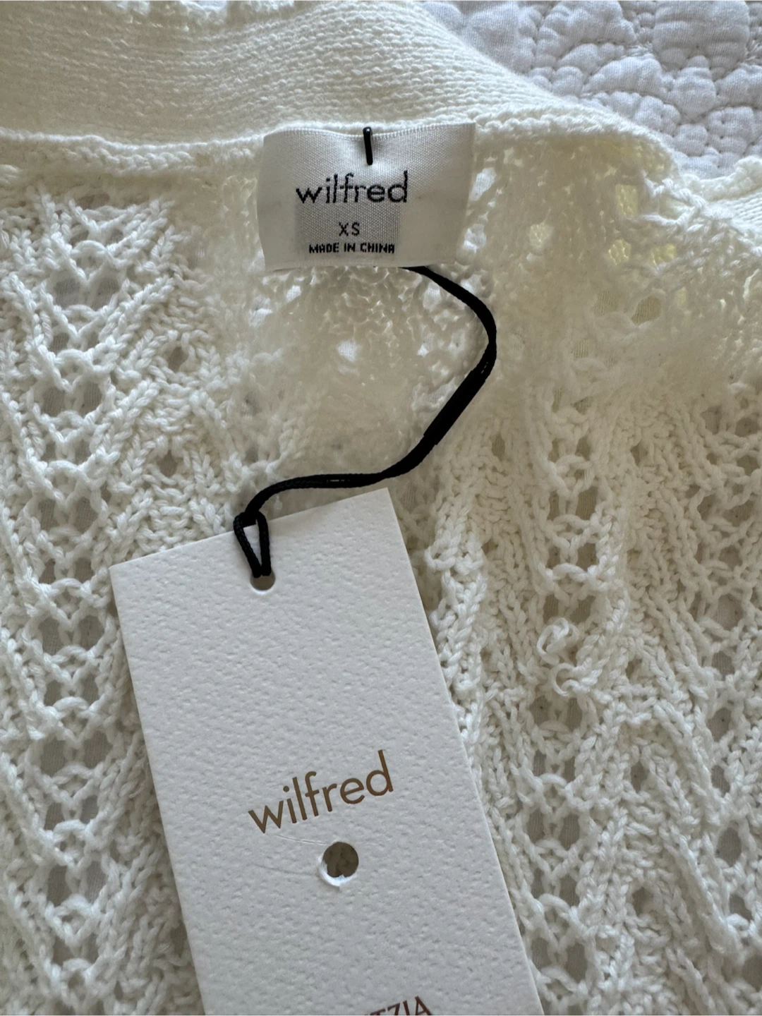 Aritzia wilfred reverance crochet sweater nwt small - photo 4