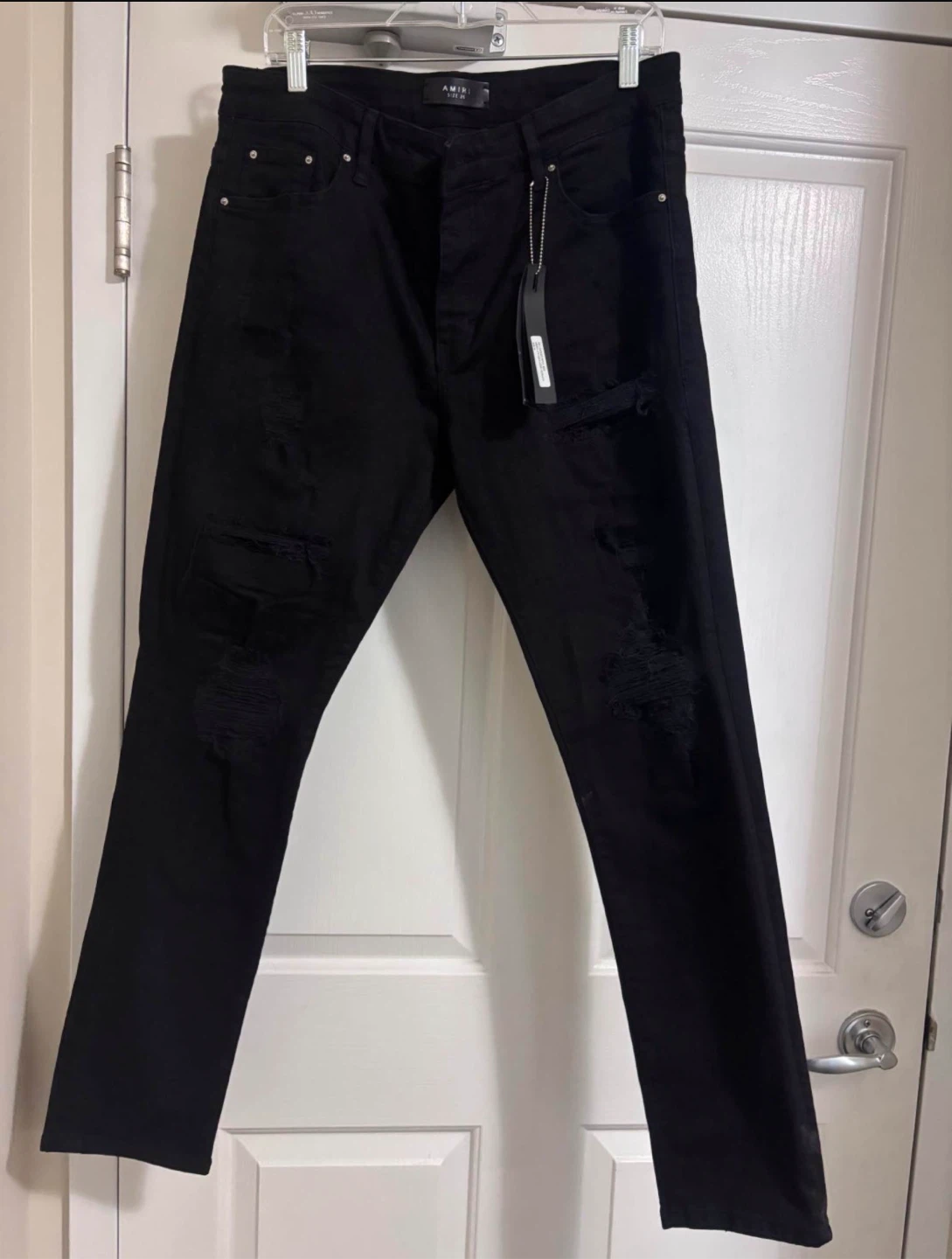 AMIRI Black Distressed Jeans